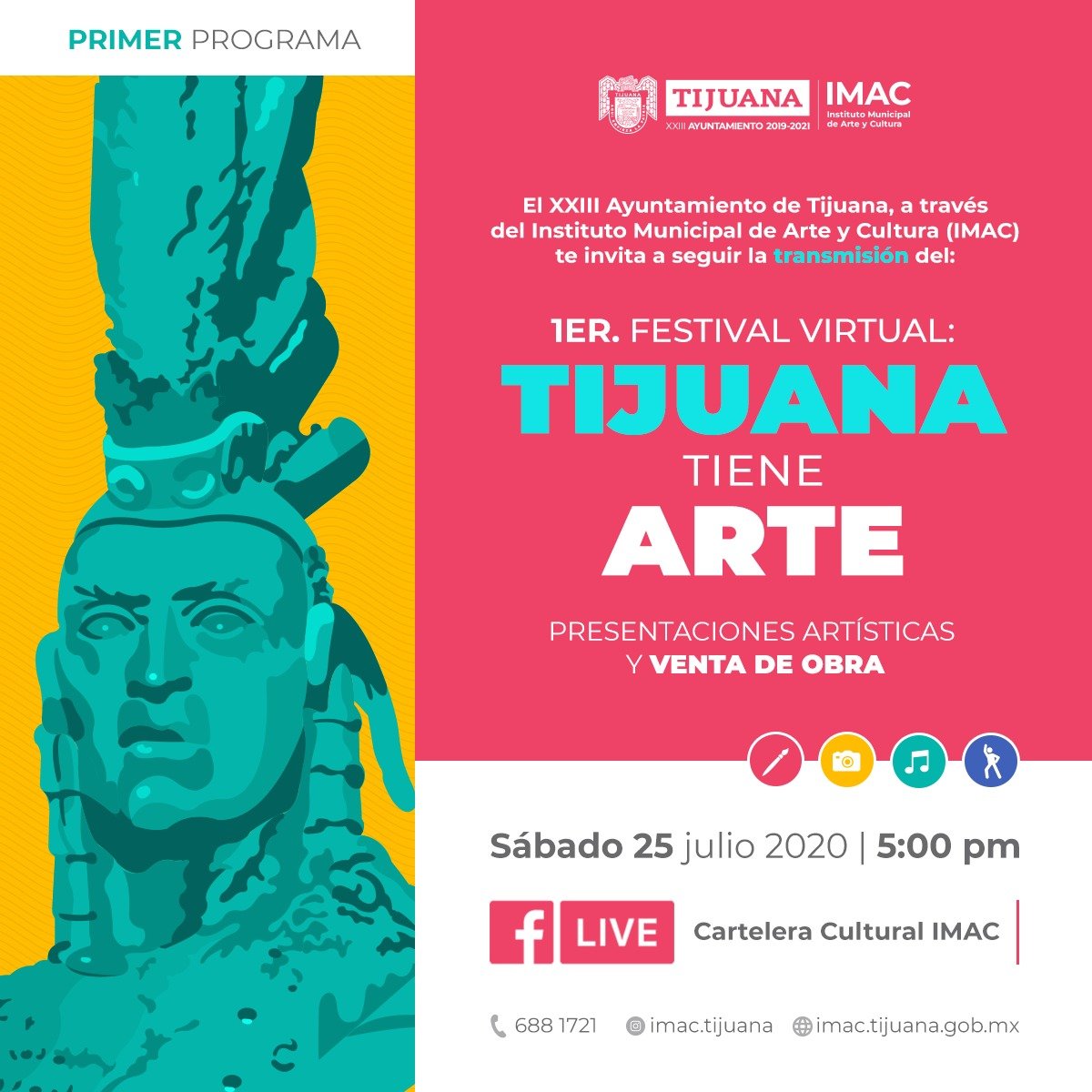 Primer Festival Virtual “Tijuana Tiene Arte” llega a la ciudad