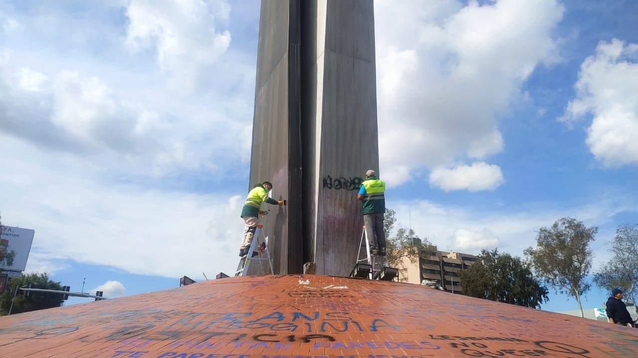 Realizan limpieza de monumentos y estaciones del SITT