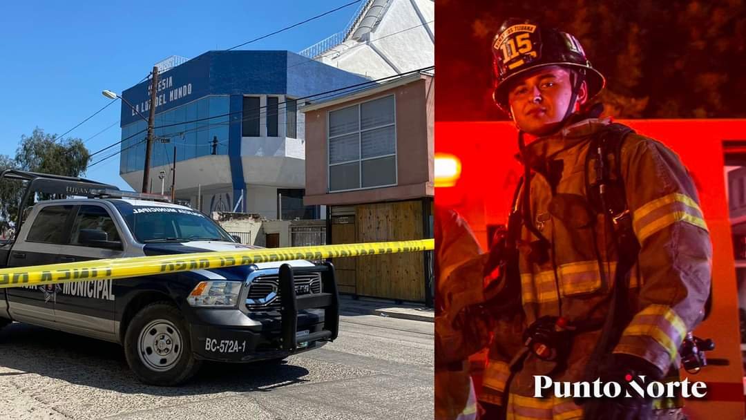 Fallece bombero al rescatar a hombre que intentaba arrojarse de una iglesia