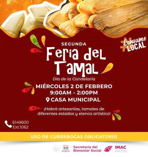 Este miércoles se realizará la “Feria del Tamal” en Rosarito