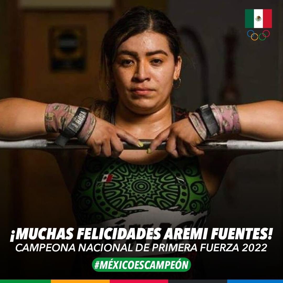 Aremi Fuentes, campeona nacional de halterofilia