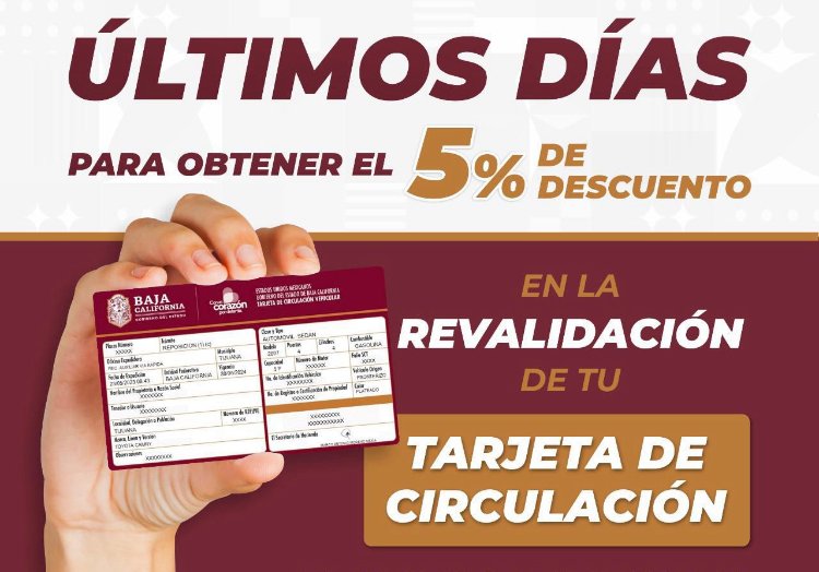 HASTA EL LUNES 1 DE ABRIL HABRÁ DESCUENTO EN TARJETA DE CIRCULACIÓN