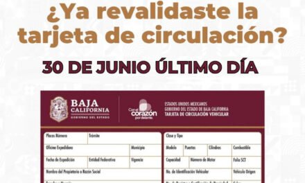 VENCE PLAZO EL 30 DE JUNIO PARA RENOVAR TARJETA DE CIRCULACIÓN