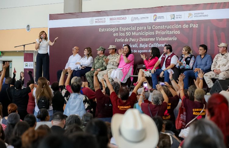 REAFIRMA GOBERNADORA MARINA DEL PILAR BIENESTAR PARA BAJACALIFORNIANOS DURANTE FERIA DE PAZ Y DESARME VOLUNTARIO