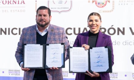 PACTAN GOBERNADORA  Y PRESIDENTE MUNICIPAL CONVENIO PARA IMPLEMENTAR EL PROGRAMA “ESCUADRÓN VIOLETA” EN TIJUANA