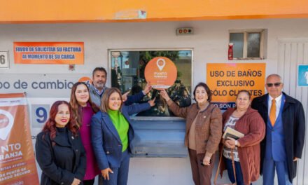 INAUGURA GOBIERNO DE BC 1ER. PUNTO NARANJA EN GASOLINERA DE TIJUANA PARA APOYAR A MUJERES VÍCTIMAS DE VIOLENCIA