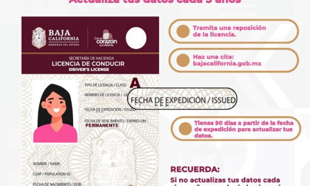 SAT BC INVITA A LA CIUDADANÍA A REPONER LA LICENCIA DE MANEJO PERMANENTE