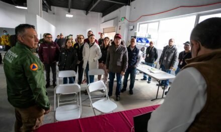 ACOMPAÑA PRESIDENTE MUNICIPAL  A GOBERNADORA DE BC A RECORRIDO POR EL CENTRO DE ATENCIÓN AL MIGRANTE