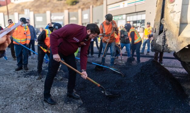 CONSTATA PRESIDENTE MUNICIPAL DE TIJUANA ISMAEL BURGUEÑO OBRAS DE MANTENIMIENTO DE VIALIDADES