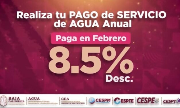 ÚLTIMOS DÍAS DEL DESCUENTO EN EL PAGO DE SERVICIO DE AGUA