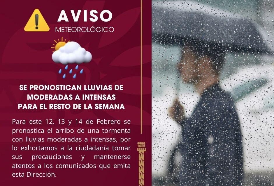 Exhorta XXV Ayuntamiento de Tijuana a tomar precauciones ante pronóstico de lluvias