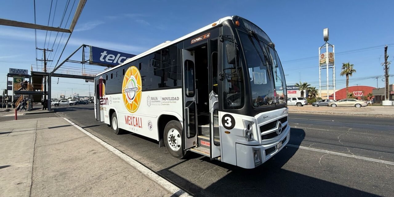 Se amplía Ruta Eje en Mexicali en la zona de Santorales