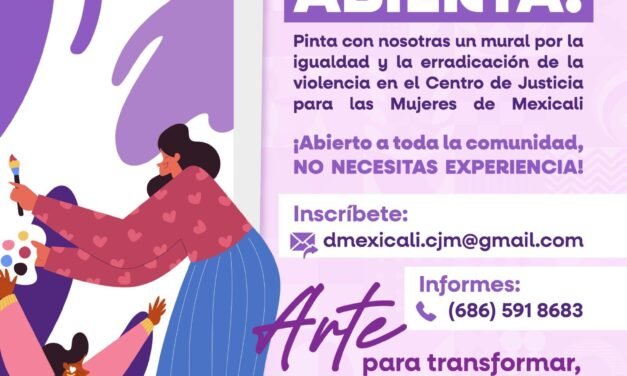 INVITAN A PARTICIPAR EN LA CREACIÓN DE MURAL PARA PROMOVER LA ERRADICACIÓN DE LA VIOLENCIA DE GÉNERO