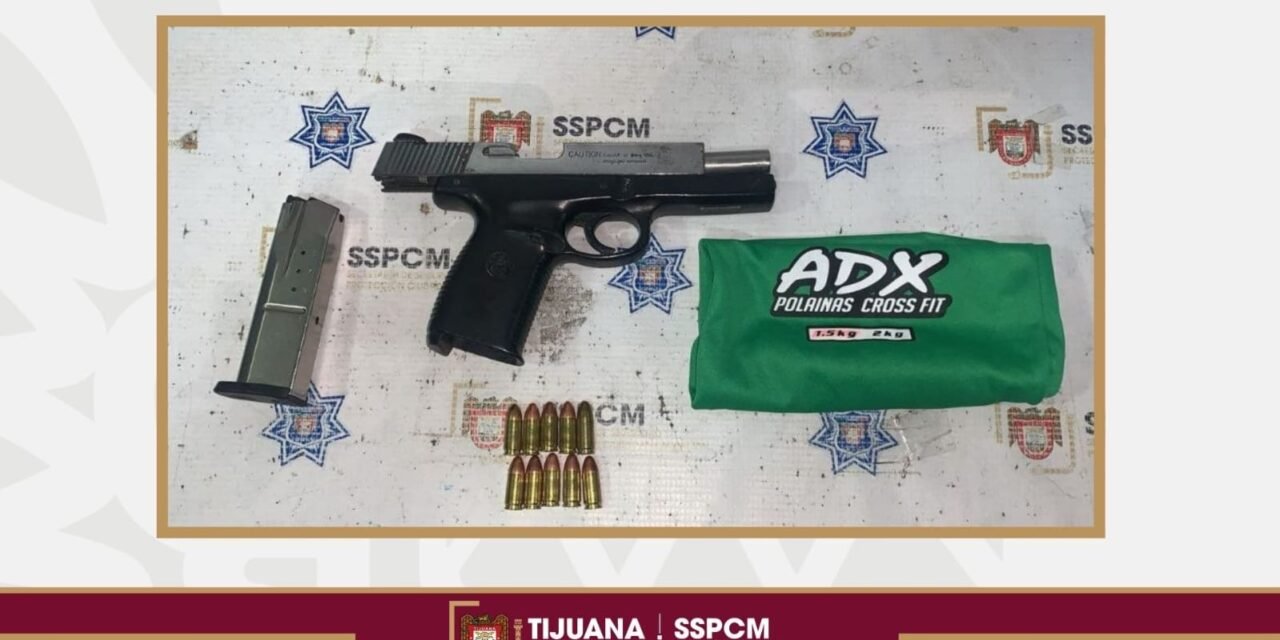 Asegura Policía Municipal a un hombre en posesión de un arma de fuego en Infonavit Cachanillas
