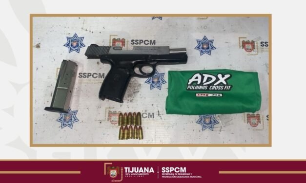 Asegura Policía Municipal a un hombre en posesión de un arma de fuego en Infonavit Cachanillas