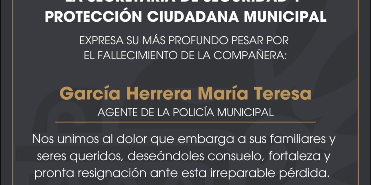 Dan el pésame a familia de María Teresa García Herrera, quien perdió la vida en un accidente de tránsito