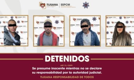 Detienen Policía Municipal de Tijuana a cuatro personas como presuntas responsables de amenazas e intento de extorsión