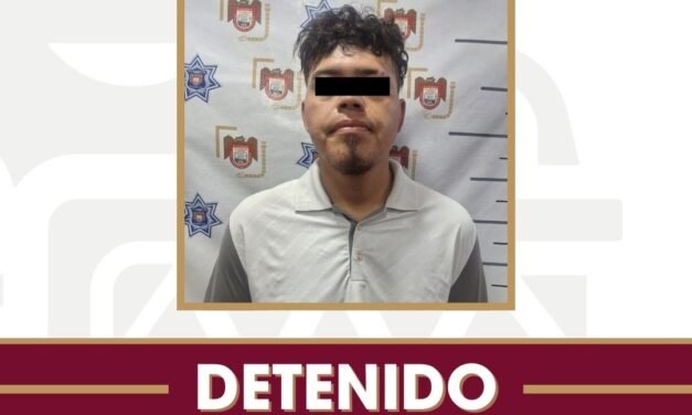 Asegura Policía Municipal de Tijuana a hombre que amenazó a su madre con un cuchillo