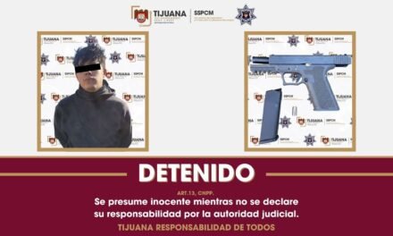 Asegura Policía Municipal de Tijuana a presunto asaltante en el Pedregal de Santa Julia