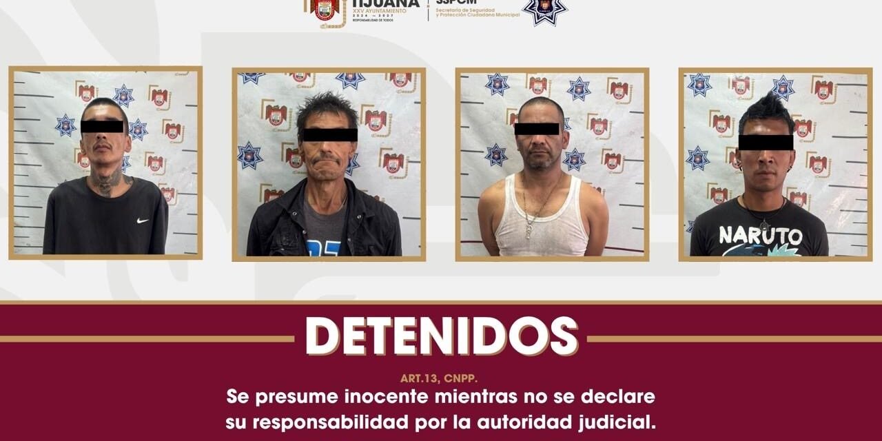 Rescata Policía Municipal a persona privada de la libertad y detiene a cuatro captores en Tijuana