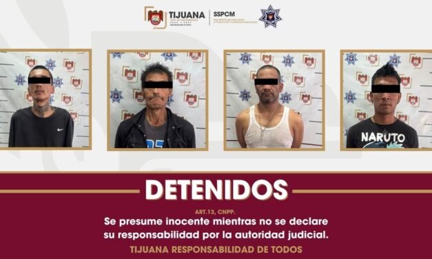 Rescata Policía Municipal a persona privada de la libertad y detiene a cuatro captores en Tijuana