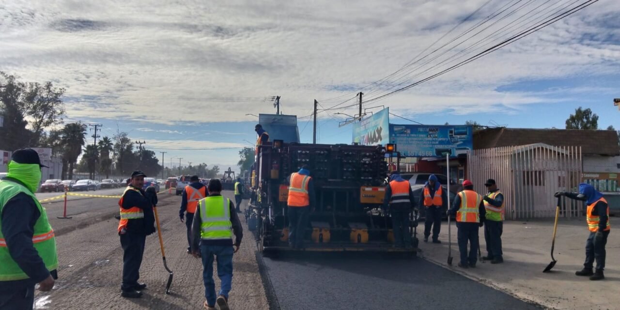 REALIZAN SIDURT Y AYUNTAMIENTO DE MEXICALI REHABILITACIÓN DE CALLE