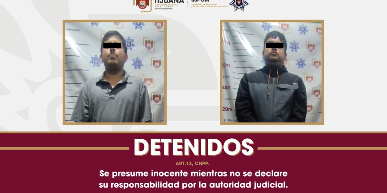 Detienen a dos personas por robo con violencia a conductor