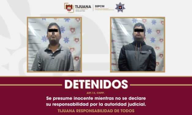 Detienen a dos personas por robo con violencia a conductor