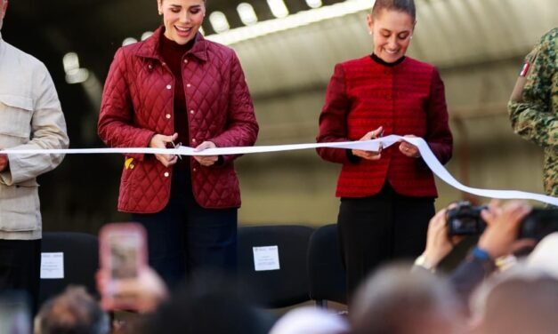 INAUGURAN CLAUDIA SHEINBAUM Y MARINA DEL PILAR PRIMER TRAMO DEL VIADUCTO ELEVADO Y LA UNIVERSIDAD ROSARIO CASTELLANOS