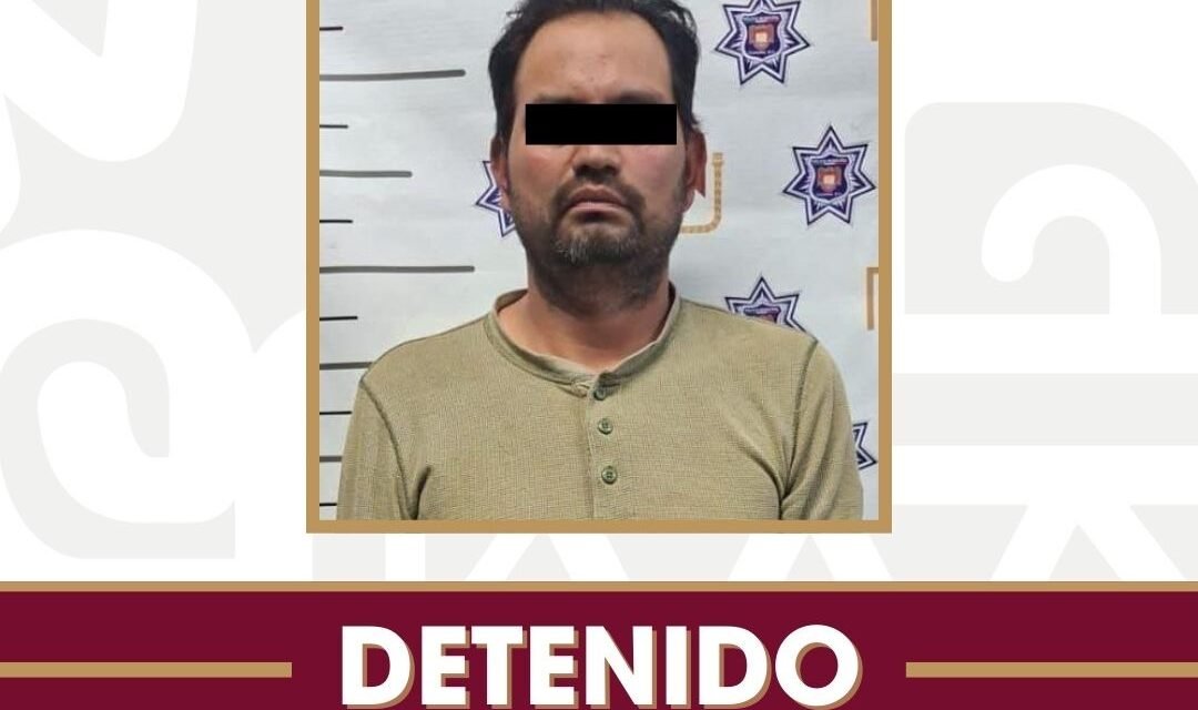 Asegura Policía Municipal a hombre por violencia contra la mujer tras alerta emitida mediante la aplicación ‘Botón Morado’