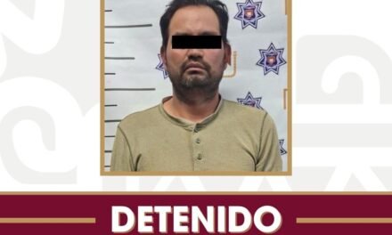 Asegura Policía Municipal a hombre por violencia contra la mujer tras alerta emitida mediante la aplicación ‘Botón Morado’