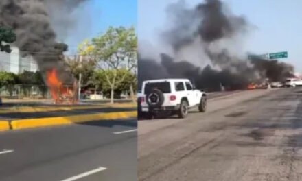 Criminales incendian vehículos en Jalisco; lista de puntos de narcobloqueos