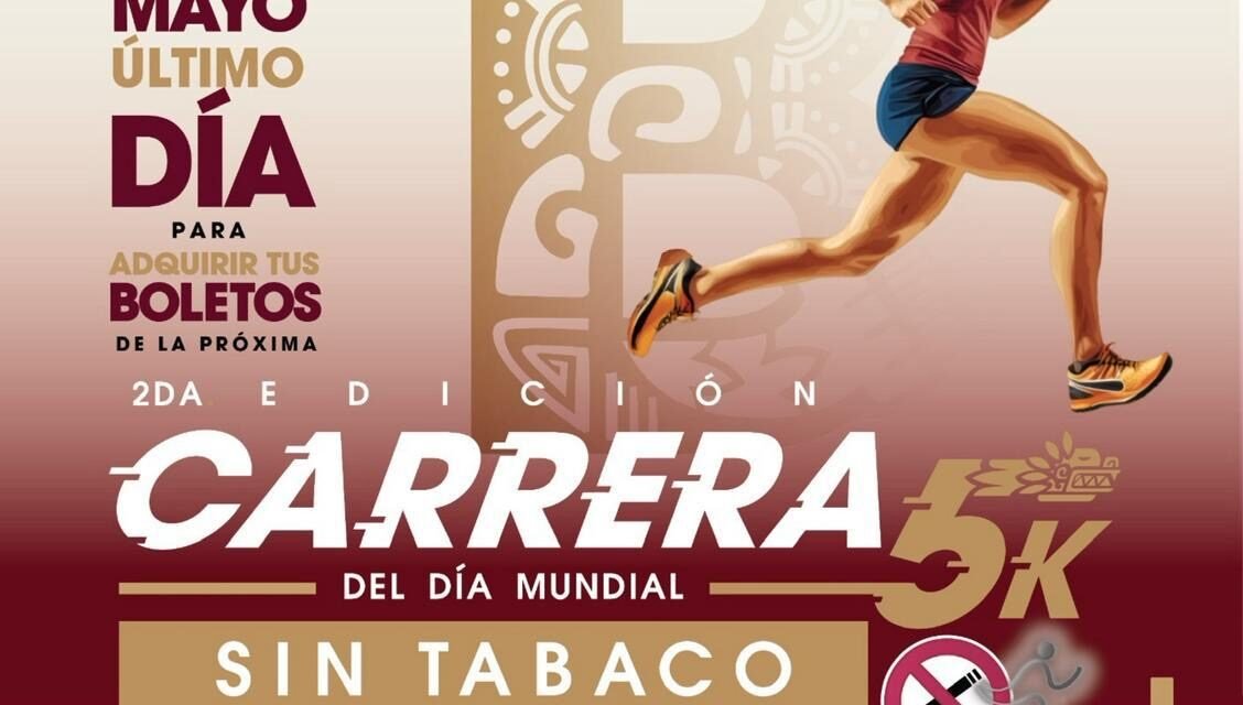 Invitan a Segunda Edición de la Carrera 5K por el Día Mundial Sin Tabaco
