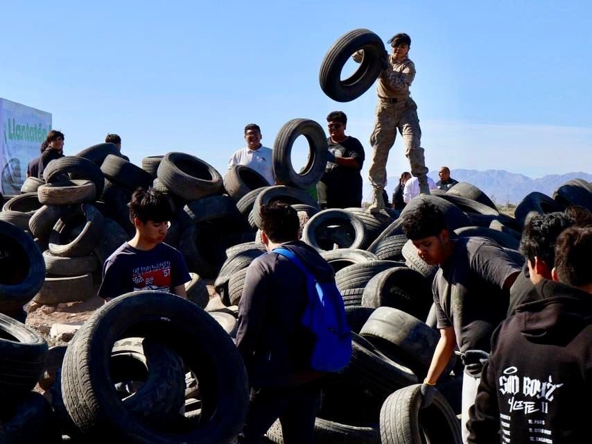 FRENAN RIESGOS SANITARIOS TRAS RETIRAR MÁS DE MIL 300 NEUMÁTICOS EN MEXICALI
