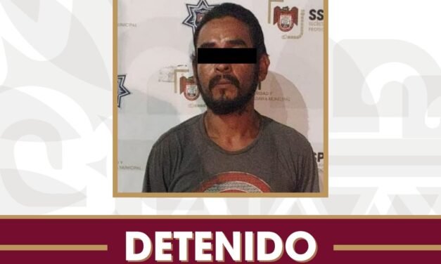 Detiene SSPCM a presunto responsable de robo con violencia a transeúnte