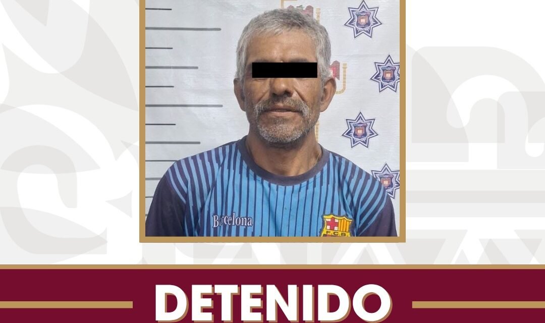 Arrestan agentes de la SSPCM a un hombre señalado por presunta agresión contra un menor