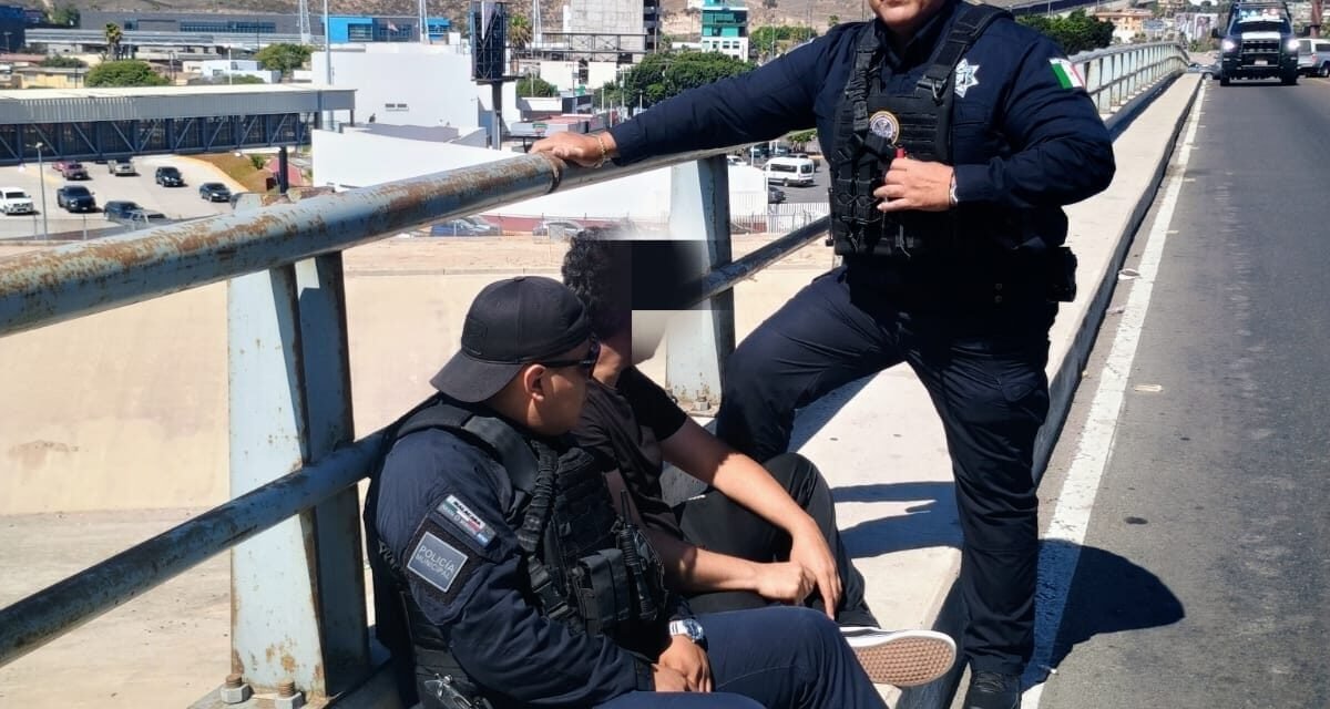 Rescata Policía Municipal apoyo a persona en crisis emocional en la zona de El Chaparral