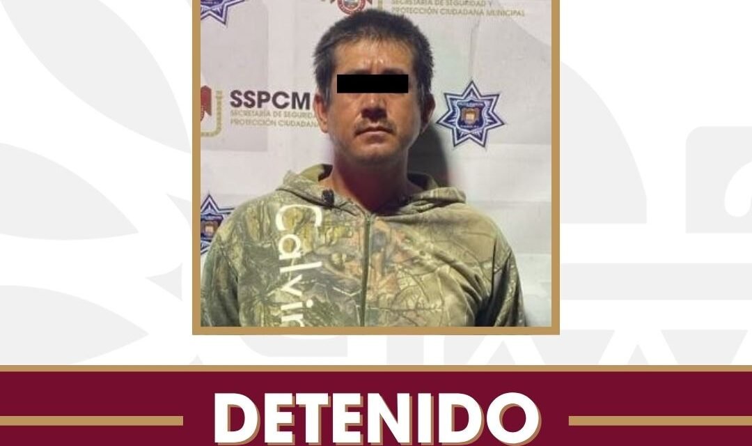 Aseguran agentes municipales a individuo por presunta violencia contra la mujer y lesiones en Urbi Villa del Prado