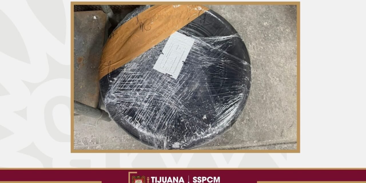 Localiza Policía Municipal aproximadamente 18 kilogramos de metanfetamina ocultos en la llanta de refacción de un vehículo