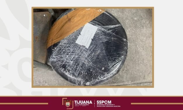 Localiza Policía Municipal aproximadamente 18 kilogramos de metanfetamina ocultos en la llanta de refacción de un vehículo