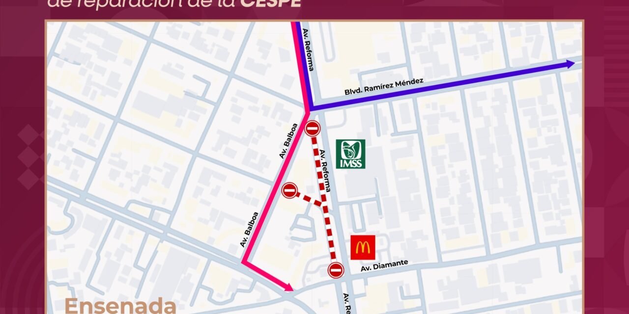 ANUNCIA IMOS AJUSTES TEMPORALES EN RUTAS DE TRANSPORTE PÚBLICO POR OBRAS VIALES EN ENSENADA