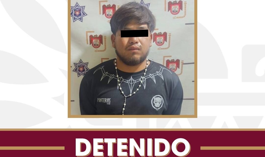 Detiene Policía Municipal a un hombre señalado por violencia familiar y lesiones contra una mujer