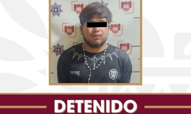 Detiene Policía Municipal a un hombre señalado por violencia familiar y lesiones contra una mujer