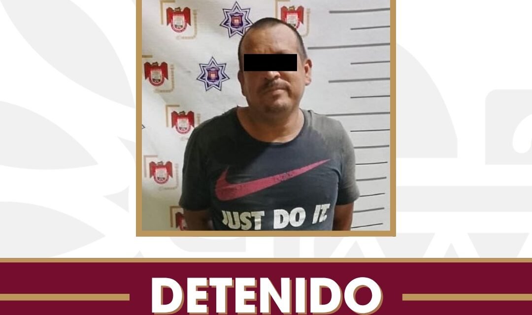 Arrestan oficiales de la SSPCM a hombre señalado por violencia familiar en su domicilio