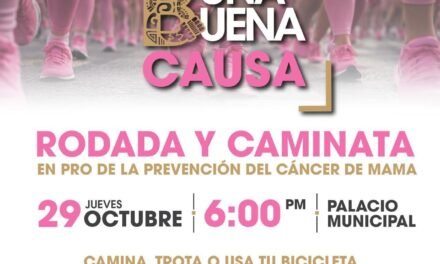 Invita XXV Ayuntamiento de Tijuana a participar en la Rodada y Caminata por la Prevención del Cáncer de Mama