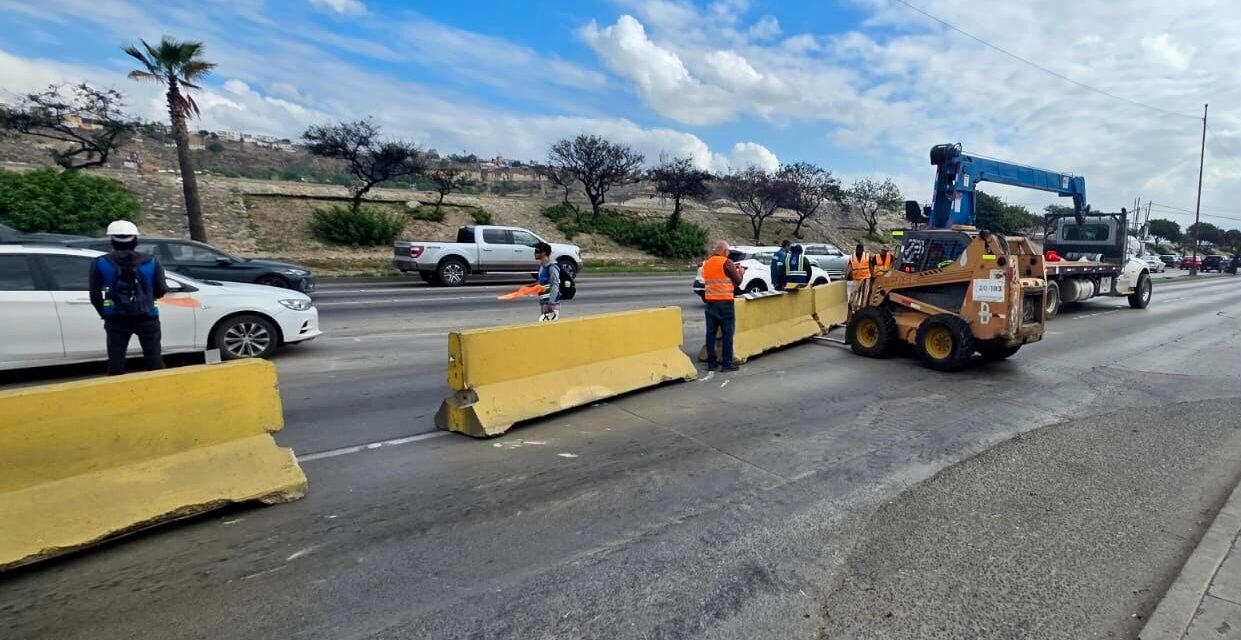 Informa XXV Ayuntamiento de Tijuana cierre temporal en la Vía Rápida Poniente