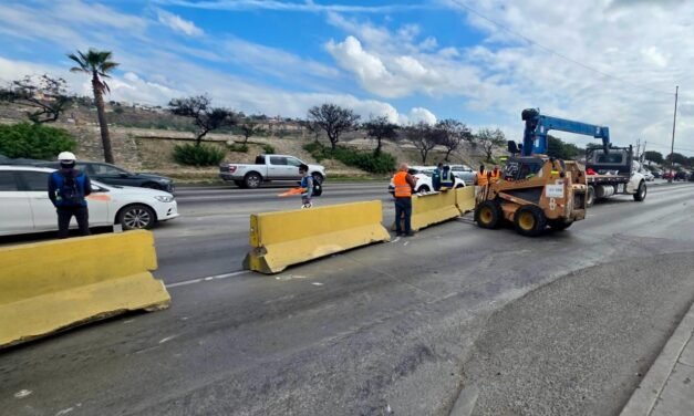 Informa XXV Ayuntamiento de Tijuana cierre temporal en la Vía Rápida Poniente